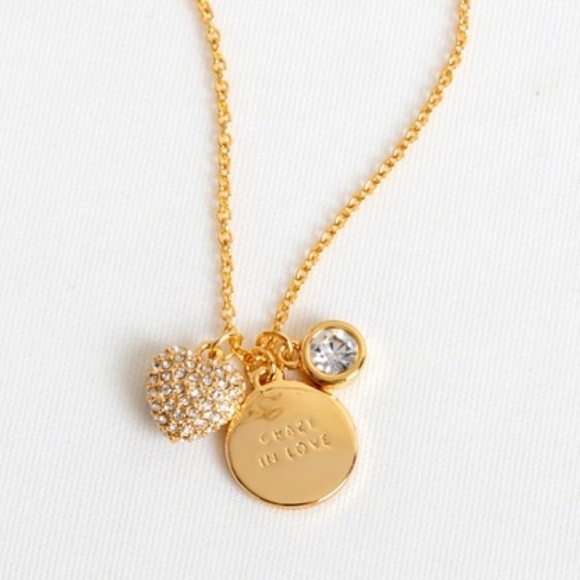 KATE SPADE • Gold Crazy In Love Pendant Necklace - Picture 3 of 6